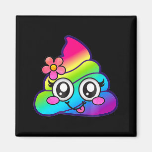 Rainbow Op Emoji Cute Unicorn O Flower Silly Magnet