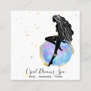 *~* Rainbow Opal Goddess Star Celestial Magical Square Business Card