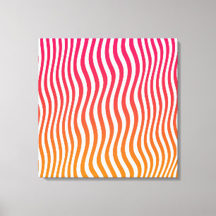 Rainbow Optic Stripes Canvas Print