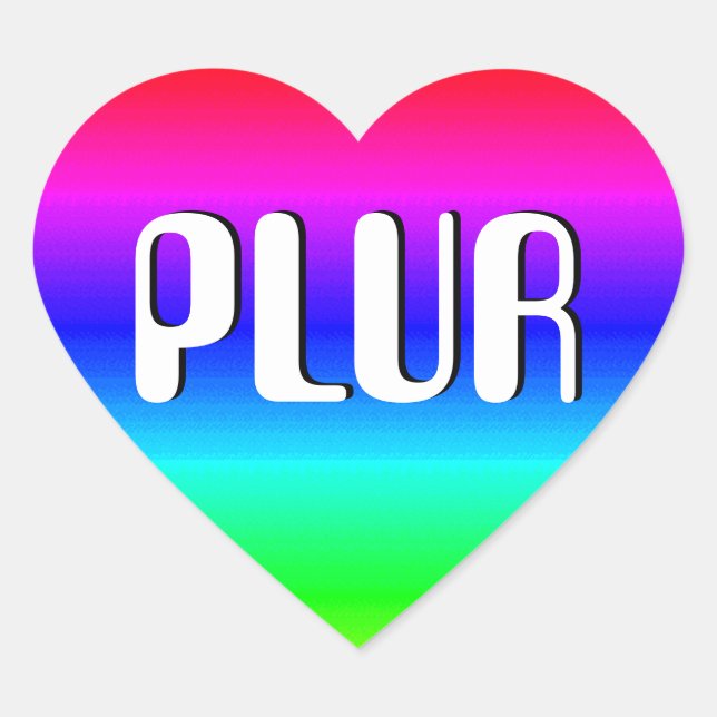 Rainbow Optical Illusion Heart Sticker (Front)