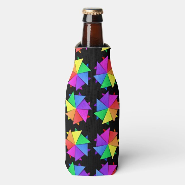 rainbow origami bottle cooler (Bottle Front)