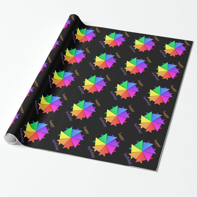 rainbow orogami wrapping paper (Unrolled)