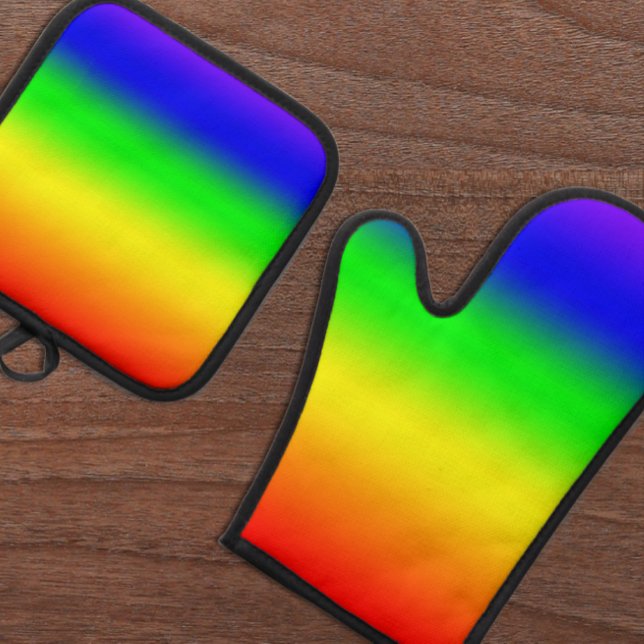 Rainbow Oven Mitt & Pot Holder Set (Creator Uploaded)