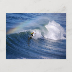 Rainbow Over a California Surfer Postcard