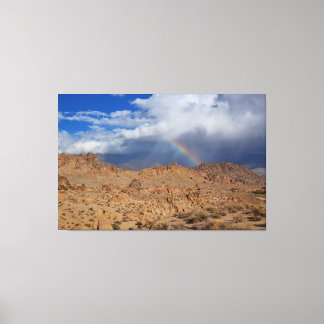 Rainbow over Alabama Hills Canvas Print