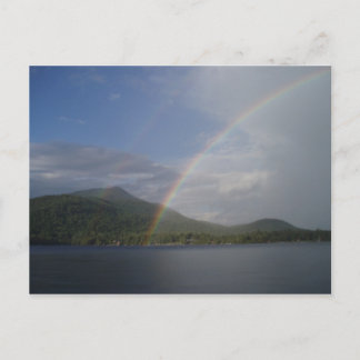 Rainbow over Blue Mountain Lake Postcard
