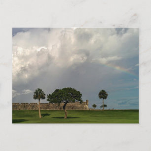 Rainbow Over Castillo de San Marcos Postcard