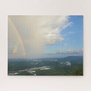 Rainbow Over Chattanooga, Tennessee - 16x20 inch Jigsaw Puzzle