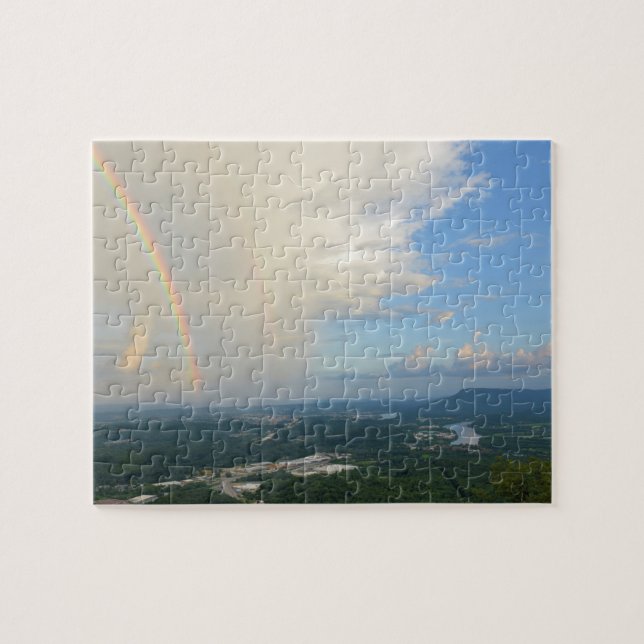 Rainbow Over Chattanooga, Tennessee - 8x10 inch Jigsaw Puzzle (Horizontal)