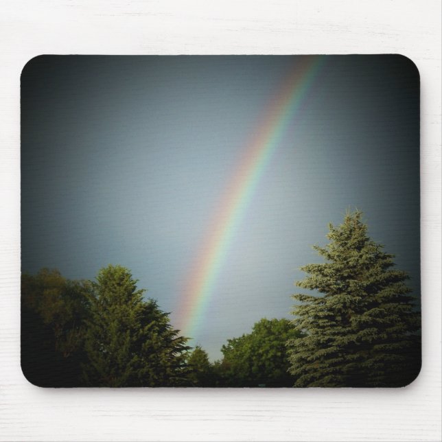 Rainbow over Evergeen Mouse Mat (Front)