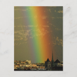rainbow over Geneva Postcard