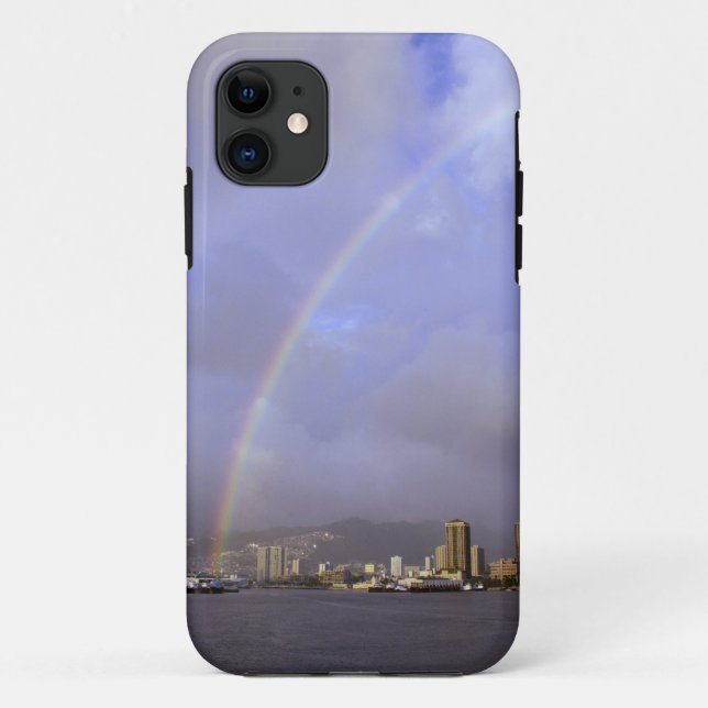 Rainbow over Honolulu, Hawaii, USA Case-Mate iPhone Case (Back)