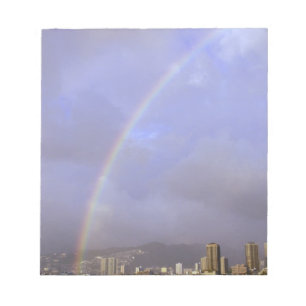 Rainbow over Honolulu, Hawaii, USA Notepad