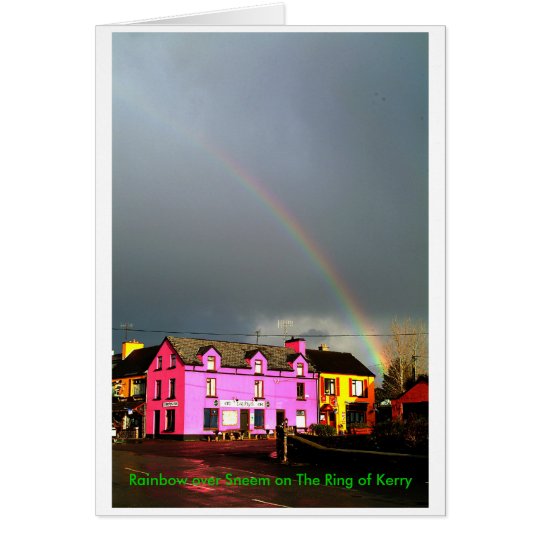 Rainbow over Sneem Card