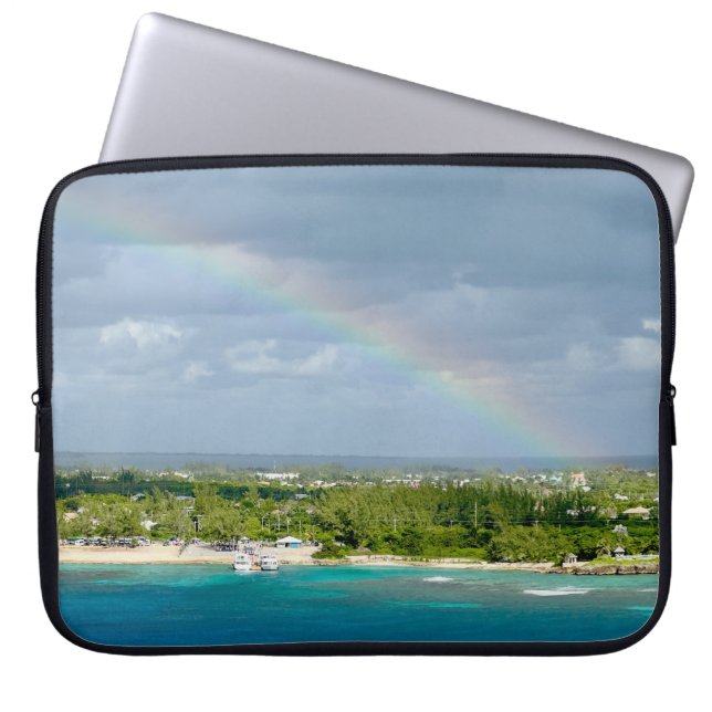 Rainbow Over the Beach Laptop Bag (Front)