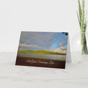 Rainbow over The Great Sacandaga Lake Thank You Card
