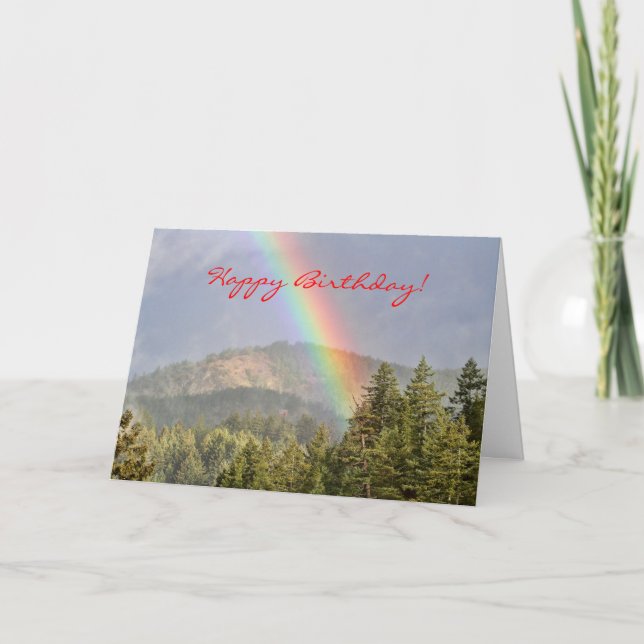 Rainbow Over the Mountains Card (Front)