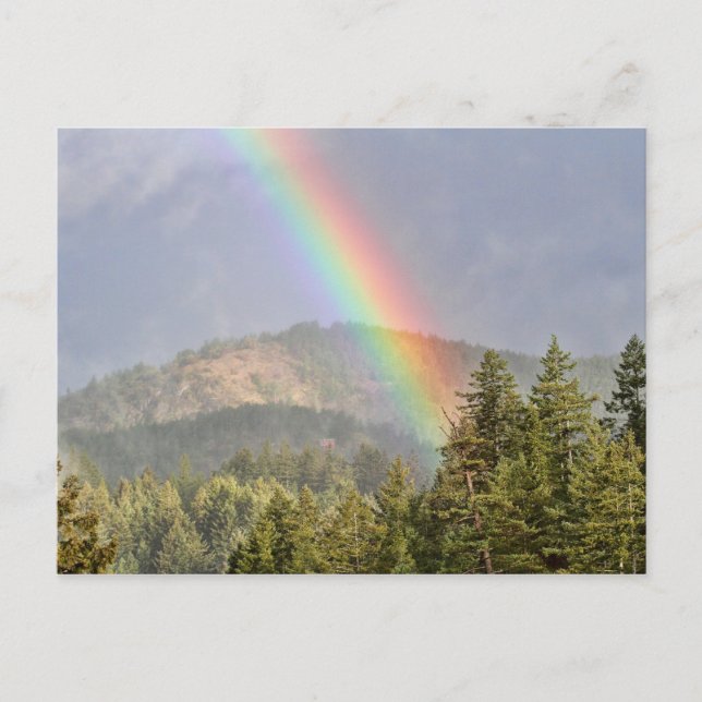 Rainbow Over the Mountains Postcard (Front)