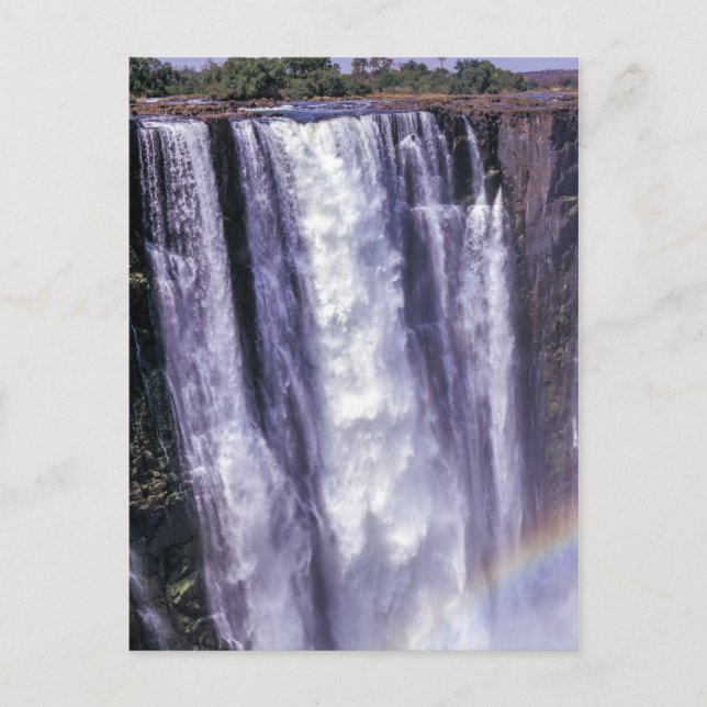 Rainbow over Victoria Falls - Zimbabwe, Africa Postcard (Front)
