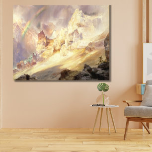 Rainbow Over Yellowstone, Moran 1900 Canvas Print