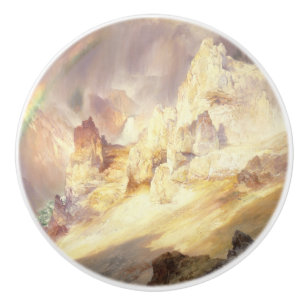 Rainbow Over Yellowstone, Moran 1900 Ceramic Knob