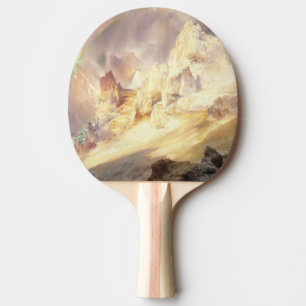 Rainbow Over Yellowstone, Moran 1900 Ping Pong Paddle