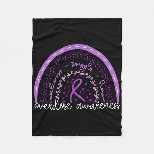 Rainbow Overdose Awareness  Fleece Blanket (Front)