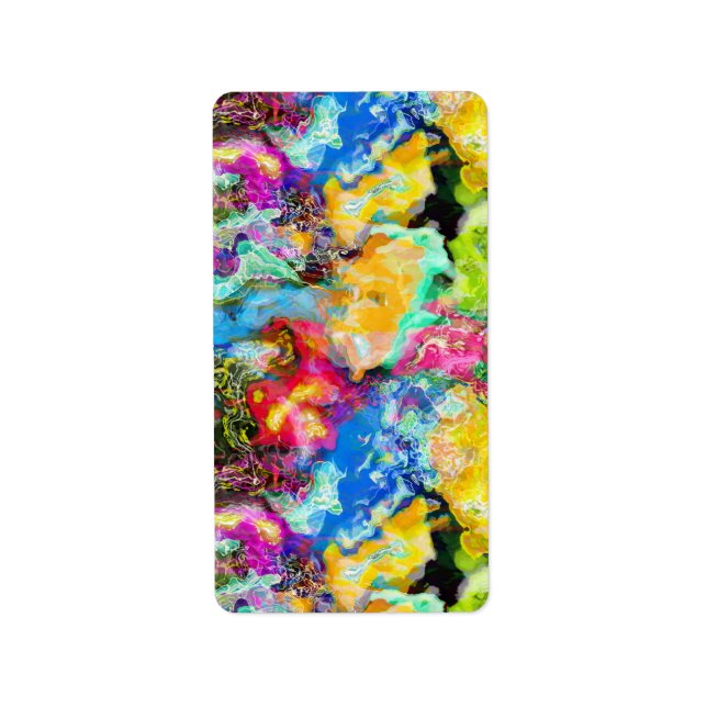 Rainbow Oyster Shell Abstract Label (Front)