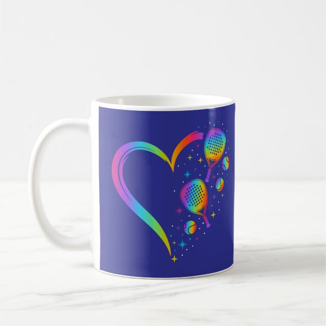 Rainbow Padel Coffee Mug (Left)