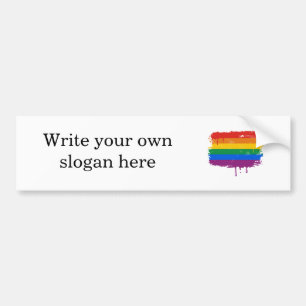 Rainbow Paint Bumper Sticker