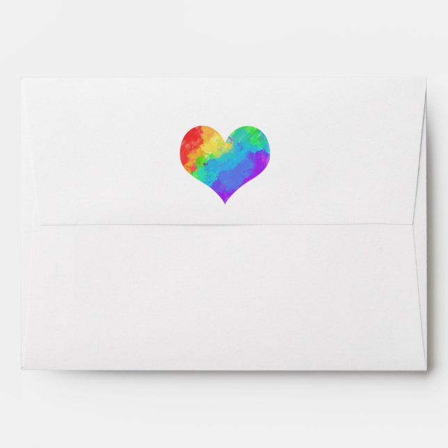 Rainbow Paint Heart Envelopes (Back (Top Flap))
