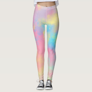 Rainbow Paint Splatter effect Leggings