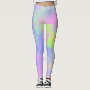 Rainbow Paint Splatter effect Leggings