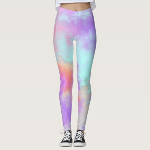 Rainbow Paint Splatter effect Leggings