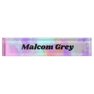 Rainbow Paint Splatter effect Nameplate
