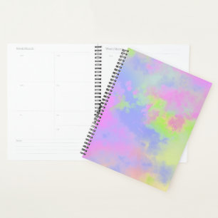 Rainbow Paint Splatter effect pink blue green Planner