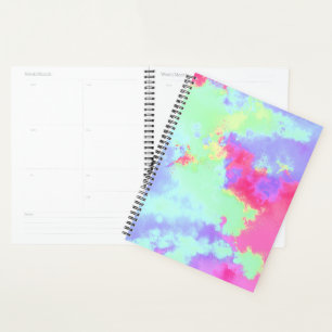 Rainbow Paint Splatter effect pink blue green Planner