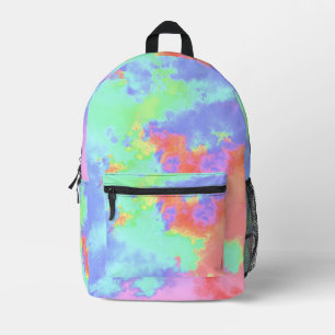 Rainbow Paint Splatter effect Printed Backpack