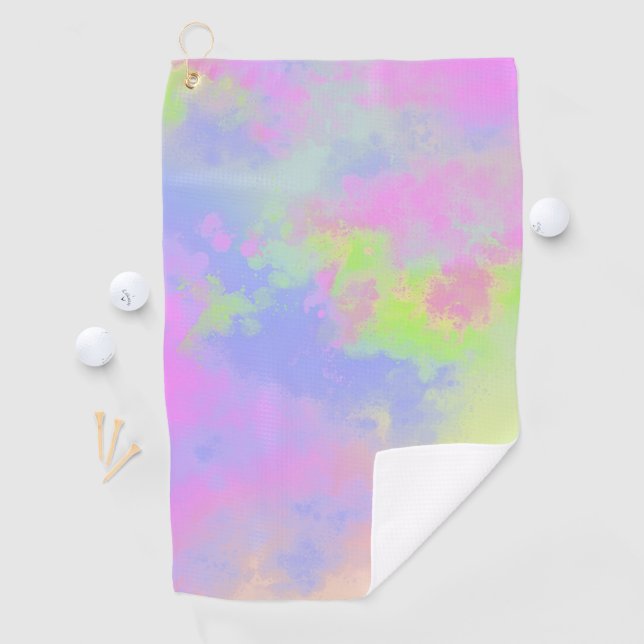 Rainbow Paint Splatter  Golf Towel (InSitu)