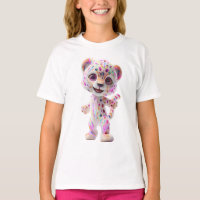 Rainbow Paint Splatter Leopard Cub Kids