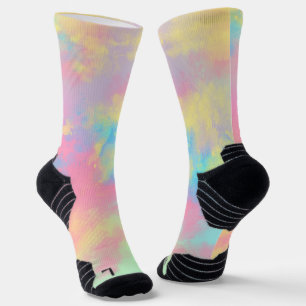 Rainbow Paint Splatter Socks