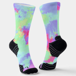 Rainbow Paint Splatter  Socks
