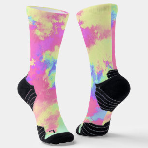 Rainbow Paint Splatter Socks