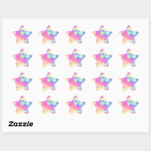 Rainbow Paint Splatter Star Sticker