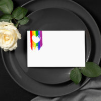 Rainbow Paint Strokes Heart Gay Wedding