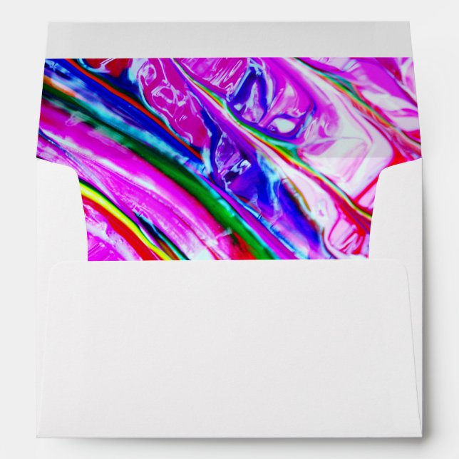 Rainbow Paint Swirls Envelope (Back (Bottom))