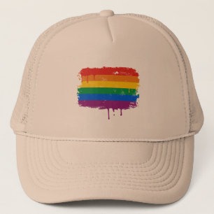 Rainbow Paint Trucker Hat