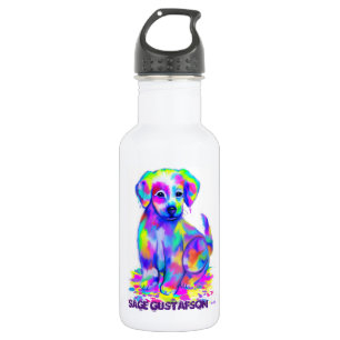 Rainbow Painted Puppy 532 Ml Water Bottle