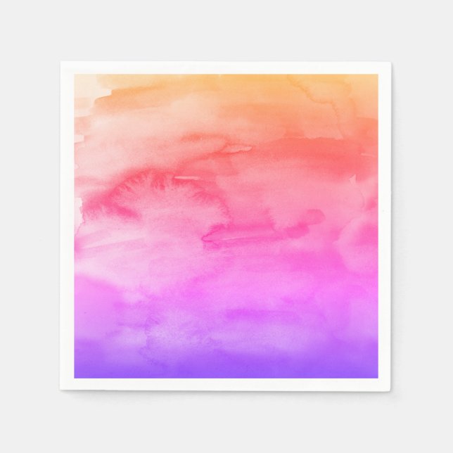 Rainbow Painting Ombre Napkin (Front)