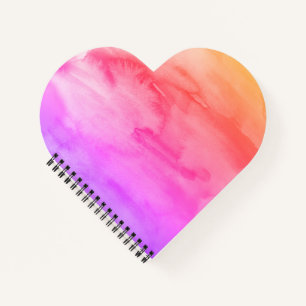 Rainbow Painting Texture Pattern Beach Notebook
